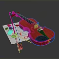 Violin Cartoon Violin Animation Violin Instrument String Western Instrument 3d model