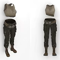 Modern Cargo Pants Outfit With Tank Top Belt And Leather Boots