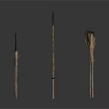 Ancient Weapons Collection Featuring Spears Arrowheads Axes And Tools On White Background
