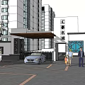 new chinese style gate 3d model
