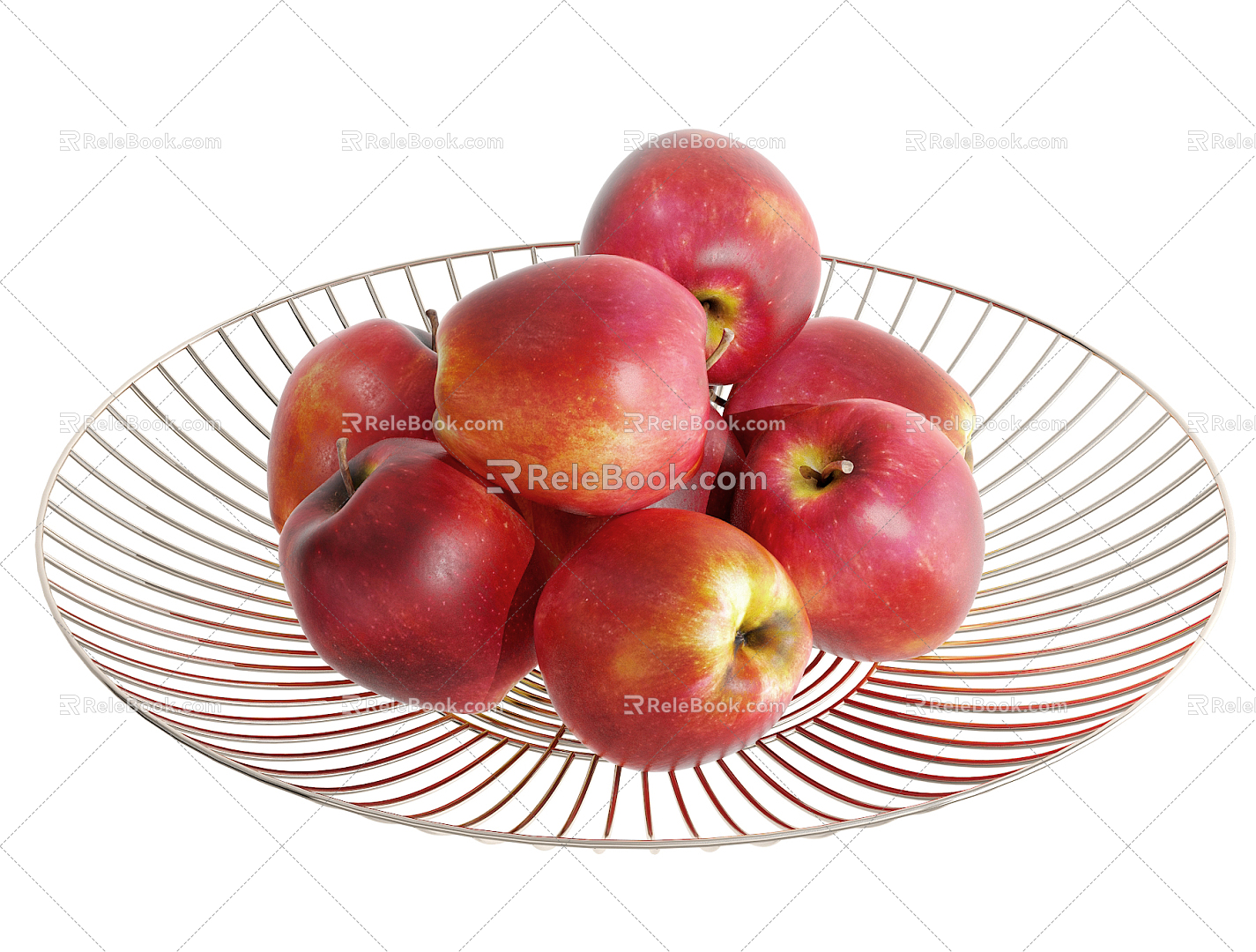 Modern Apple Fruit Apple Fruit Plate 3d model