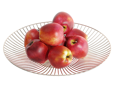 Modern Apple Fruit Apple Fruit Plate 3d model