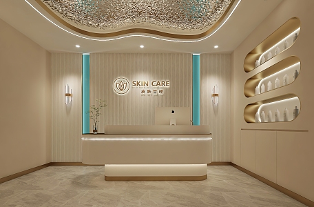 Modern Beauty Salon Hall Beauty Salon Reception Area 3d model