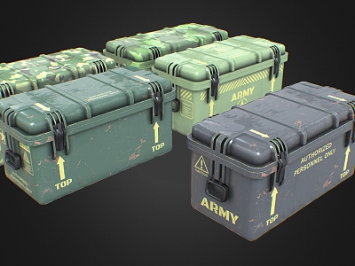 Weapon Box Booty Box Tin Trunk Cargo Box Industrial Equipment Mimo Box model