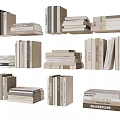 Modern Books Book Ornaments 3d model