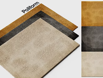 poliform modern carpet square carpet fabric carpet 3d model