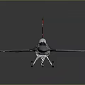 Gray Fighter Jet Model With Red Tail Pattern And Cockpit Design 3d model