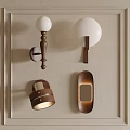 Middle style wall lamp 3d model