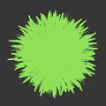 Round Shaped Decorative Plant With Pink Spike Flowers And Green Leaves
