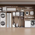 Modern Washing Machine Display With Vacuum Cleaners Dryers And Home Appliances