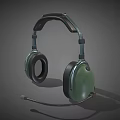 Tactical Weapon Communication Headset Green Over Ear With Microphone And Noise Reduction Design