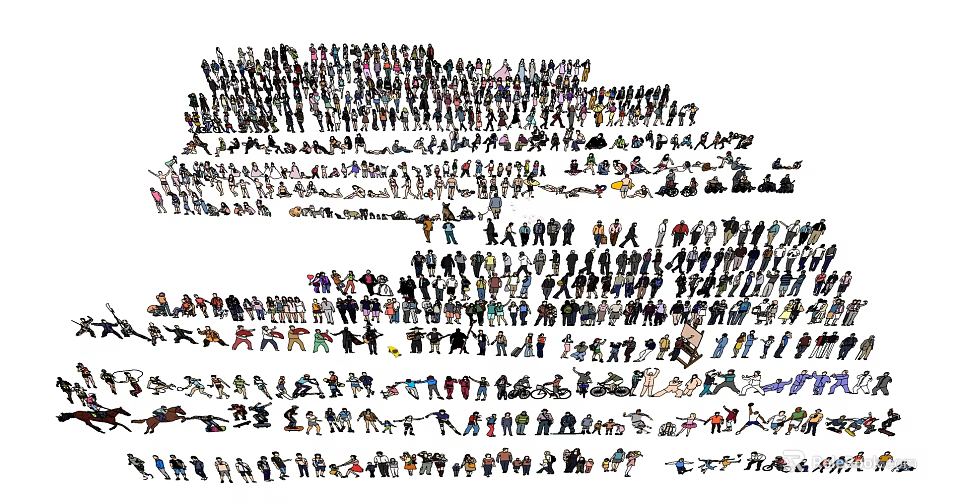 Large Group of People Participating in Outdoor Public Gathering Event 3d model 