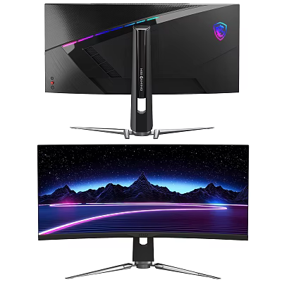 ROG Curved Gaming Monitor with RGB Lighting Vibrant Visuals and Ergonomic Stand Design 3d model