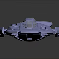 Futuristic White Spaceship Model With Streamlined Design Yellow Windows And Landing Gear