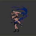 Game Movie Characters Muscular Male Fighters Blue Helmets Dynamic Action Poses With Blue Liquid Splashes