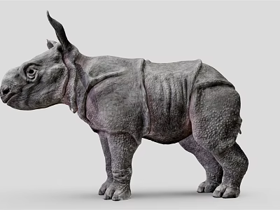 Lifelike Reptile Sculpture With Gray Textured Skin And Detailed Features 3d model