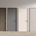 Stylish Modern Swing Doors with Wooden Gray and Beige Finishes for Home Interior Decoration