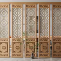 Chinese-style partition carved partition 3d model