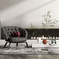 Modern Minotti Single Sofa 3d model