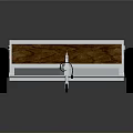 Open Utility Trailer Featuring Wooden Floor Metal Frame And Single Wheel Hitch