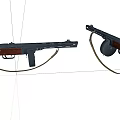 modern gun military weapon submachine gun 3d model