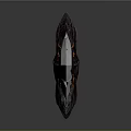 Mythical Glowing Sword with Blue Luminous Brown Purple Hilt Large Blade and Reflective Surface