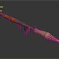 Rocket Launcher With Orange Grip Metal Tube And Yellow White Tip Design