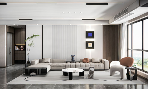 modern living room 3d model