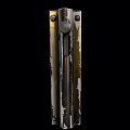 Silver Industrial Metal Structure With Worn Texture Against Black Background
