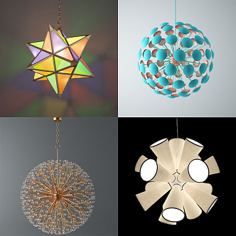 Modern shaped chandelier art chandelier 3d model