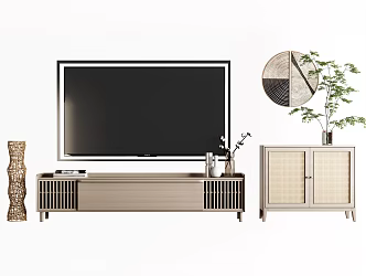 Japanese TV cabinet 3d model