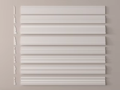 Various Decorative Corner Moldings Displayed In Different Styles And Profiles For Interior Decoration 3d model