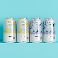 Attractive Refreshing Canned Beverages With Various Floral And Fruit Patterns