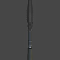 Futuristic Weapon Design With Dual Barrels Tactical Scope And Metal Frame