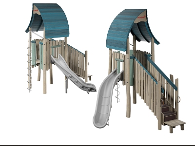 Modern slide entertainment slide 3d model