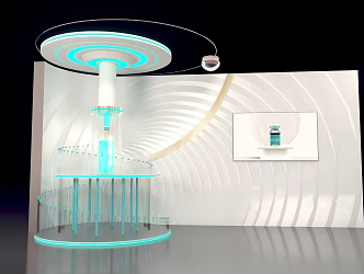 Modern Fashion DP Interactive Photo Biomedical Medical Art Exhibition Product Display 3d model