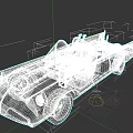 Black Unique Streamlined Car With Two Seat Cockpit Transparent Canopy Red Seats And White Wheels