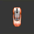Orange Sleek Sports Car With Aerodynamic Body Transparent Roof Black Wheels And Unique Design