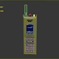 Green Digital Walkie Talkie With Antenna LCD Screen Scanning Function And Control Keypad