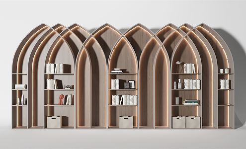 Modern Bookcase Decorative Cabinet 3d model