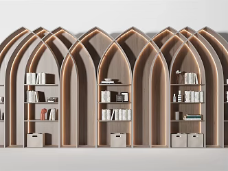 Modern Bookcase Decorative Cabinet 3d model