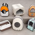 Pet Backpacks With Various Designs Including Round Window And Square Shapes In Different Colors