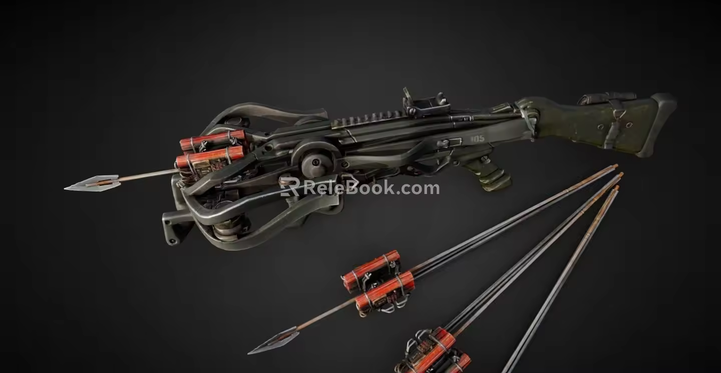 modern bow and arrow 3d model