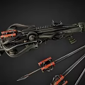 modern bow and arrow 3d model