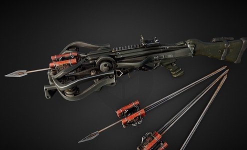 modern bow and arrow 3d model