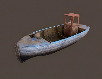 Old fishing boat Modern fishing boat 3d model