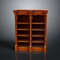 Classic Wooden Shelf Unit With Multiple Open Shelves Carved Details And Sturdy Base