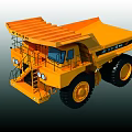 Yellow Heavy Duty Dump Utility Vehicle With Large Tires For Mining Work