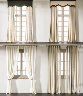 Modern Curtains 3d model