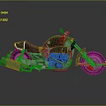Custom Vintage Motorcycle With Leather Seat Chrome Exhaust And Black Body Design